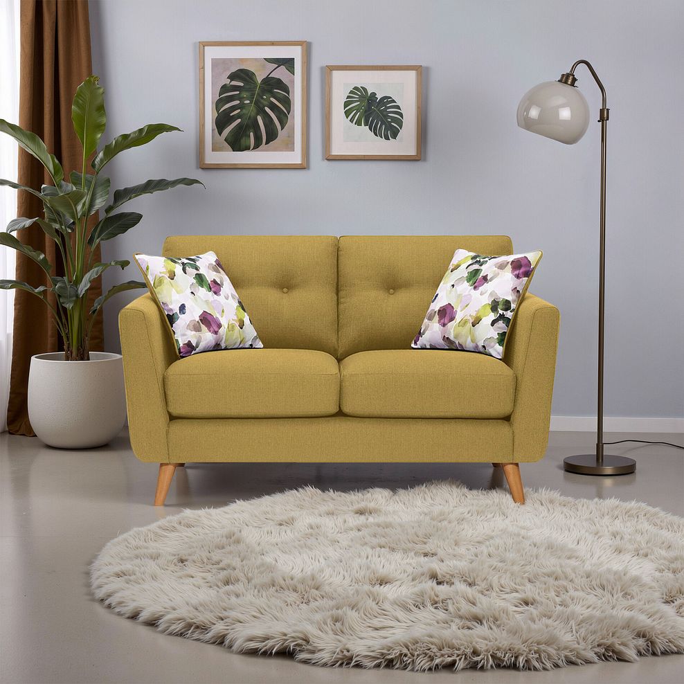Evie 2 Seater Sofa in Lime Fabric 1