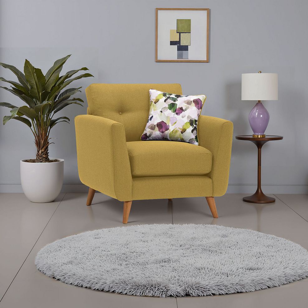 Evie Armchair in Lime Fabric 1