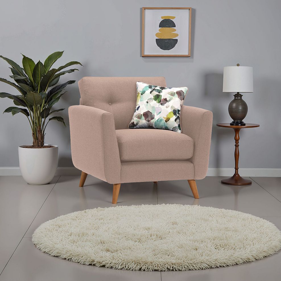Evie Armchair in Mink Fabric 1