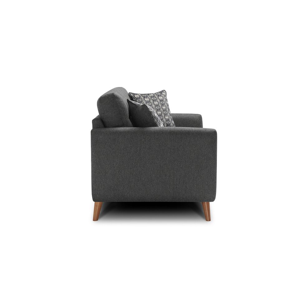 Evie 2 Seater Sofa in Rosa Collection Charcoal Fabric 6