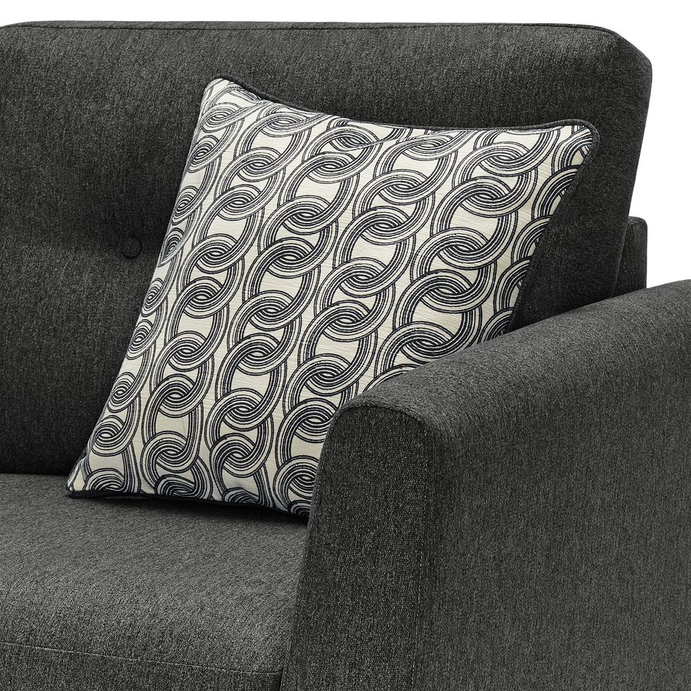 Evie 3 Seater Sofa in Rosa Collection Charcoal Fabric 10