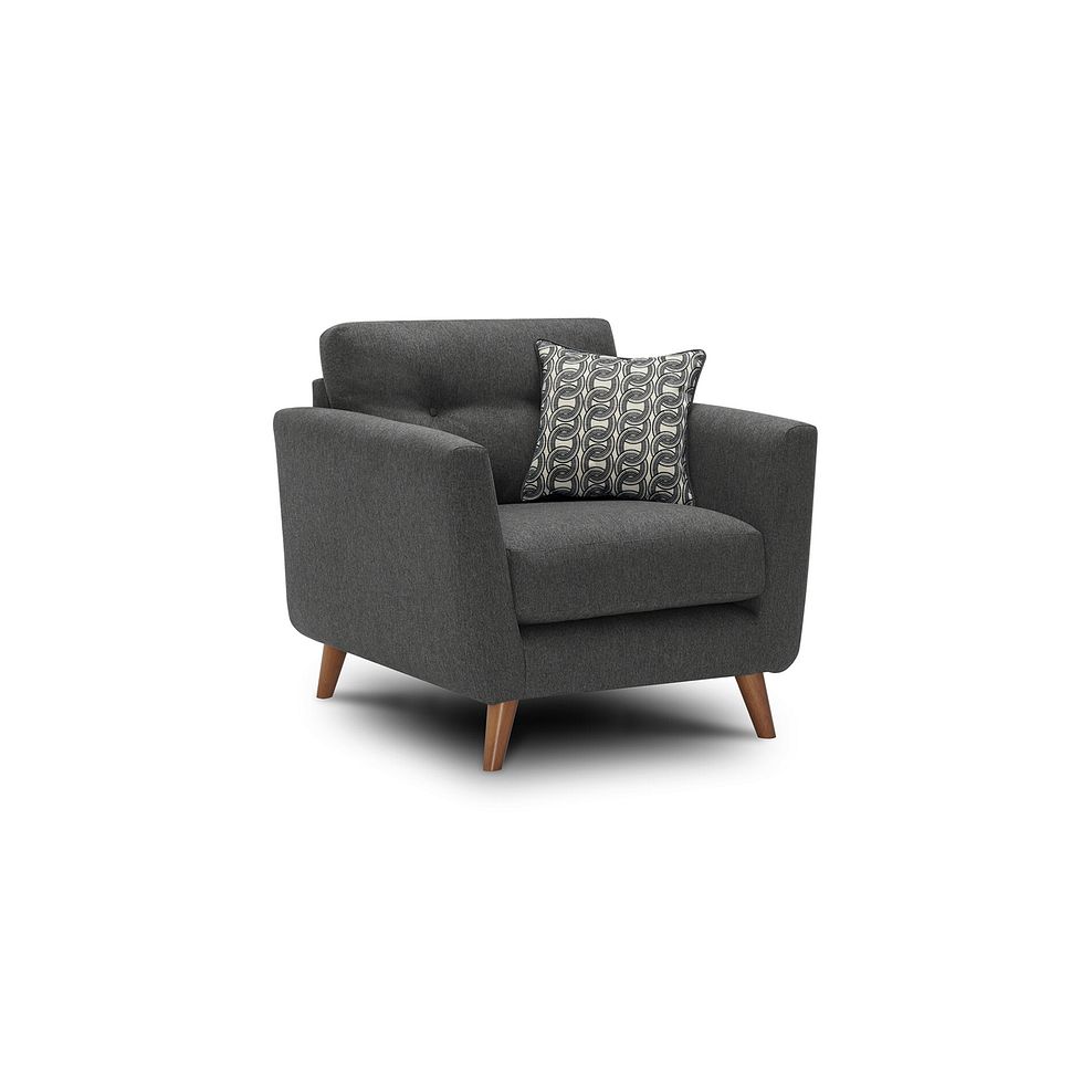 Evie Armchair in Rosa Collection Charcoal Fabric 3