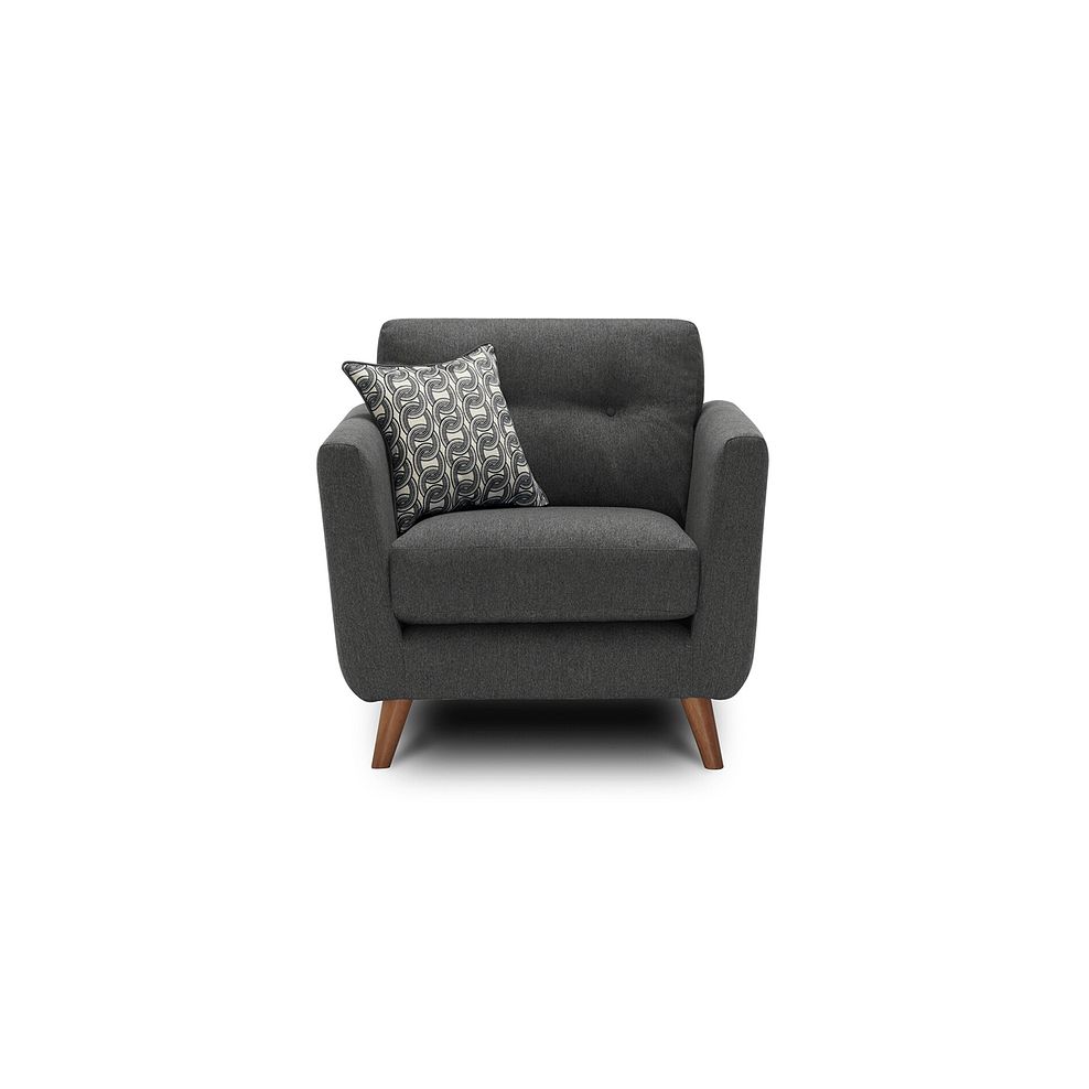 Evie Armchair in Rosa Collection Charcoal Fabric 4