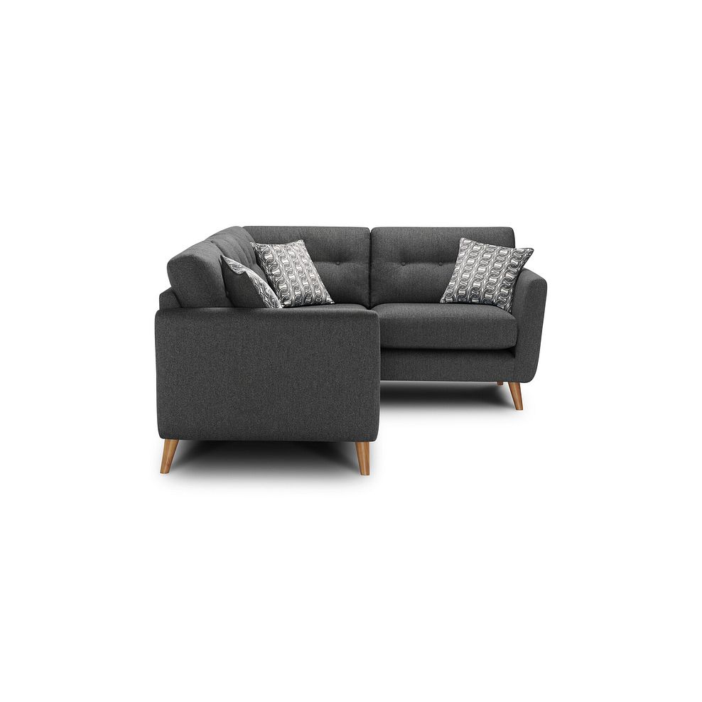 Evie Left Hand Corner Sofa in Rosa Collection Charcoal Fabric Thumbnail 4