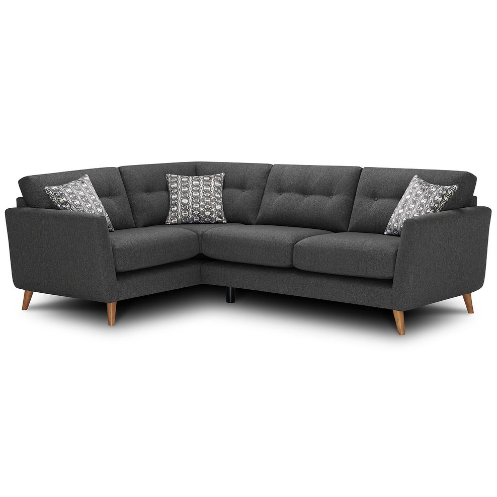 Evie Right Hand Corner Sofa in Rosa Collection Charcoal Fabric 3