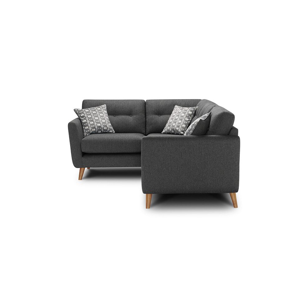 Evie Right Hand Corner Sofa in Rosa Collection Charcoal Fabric 4