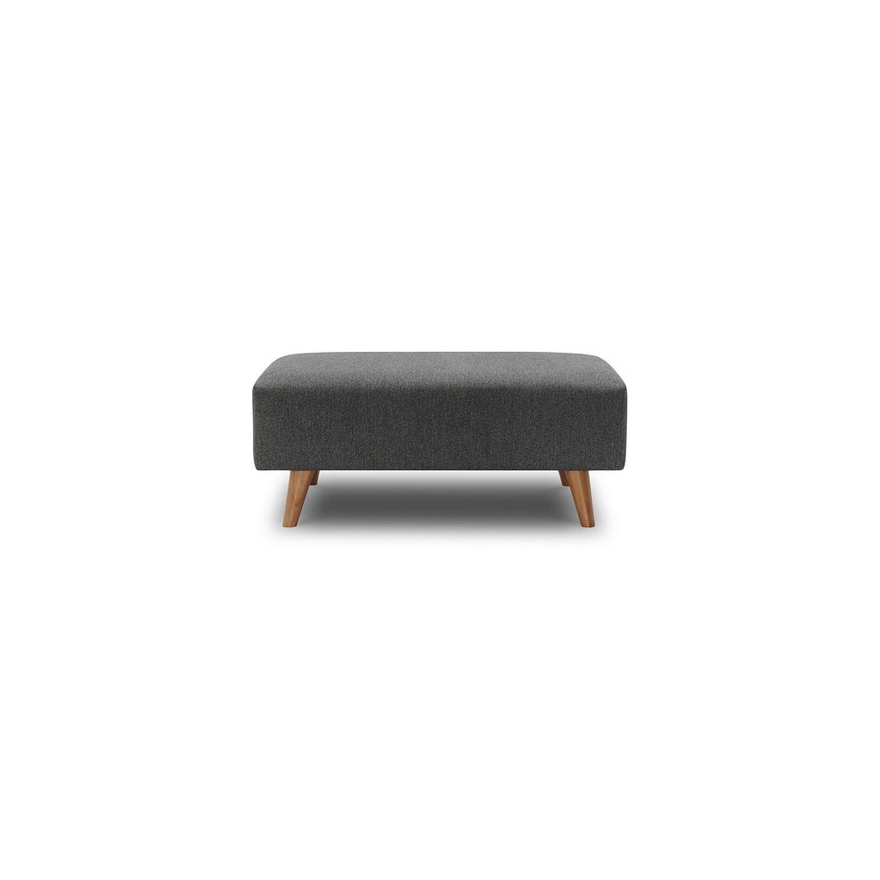 Evie Footstool in Rosa Collection Charcoal Fabric 3