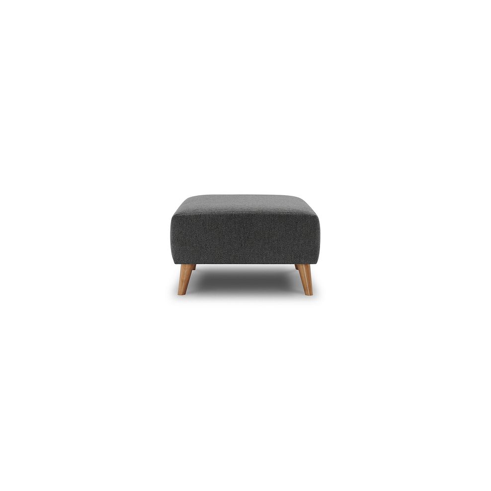 Evie Footstool in Rosa Collection Charcoal Fabric 4