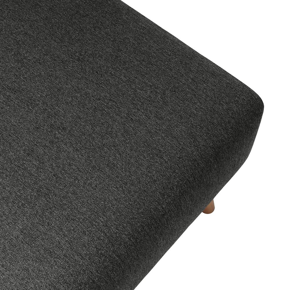 Evie Footstool in Rosa Collection Charcoal Fabric 6