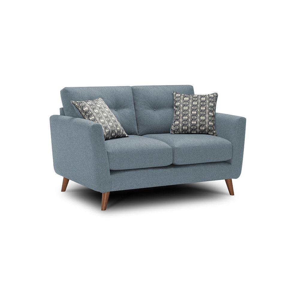 Evie 2 Seater Sofa in Rosa Collection Denim Fabric 1
