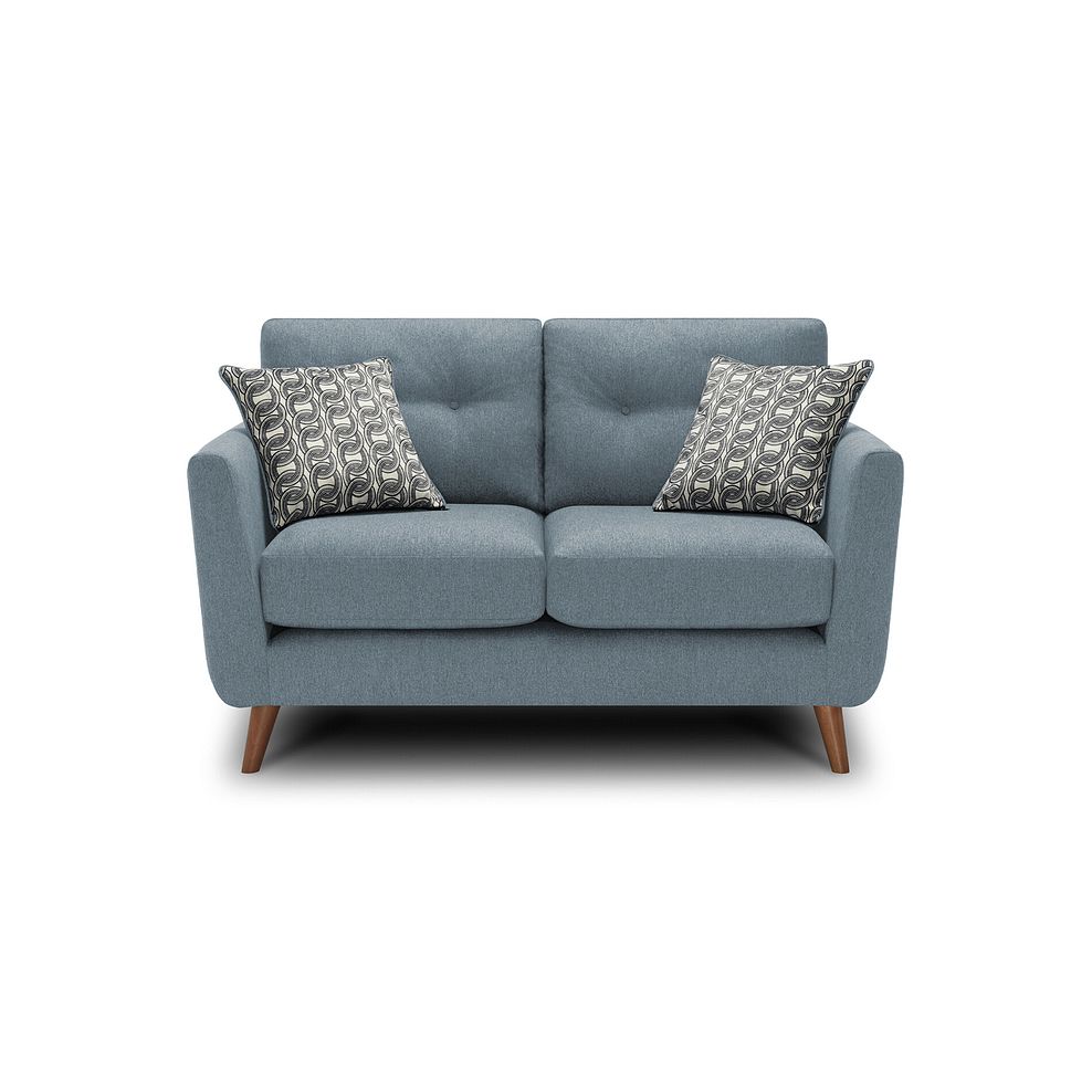 Evie 2 Seater Sofa in Rosa Collection Denim Fabric 2