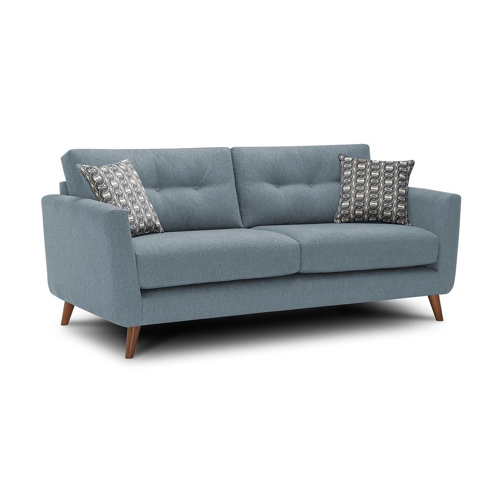 Evie 3 Seater Sofa in Rosa Collection Denim Fabric 1
