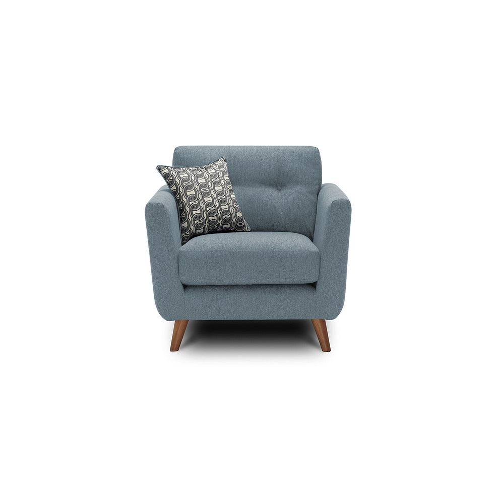 Evie Armchair in Rosa Collection Denim Fabric 2