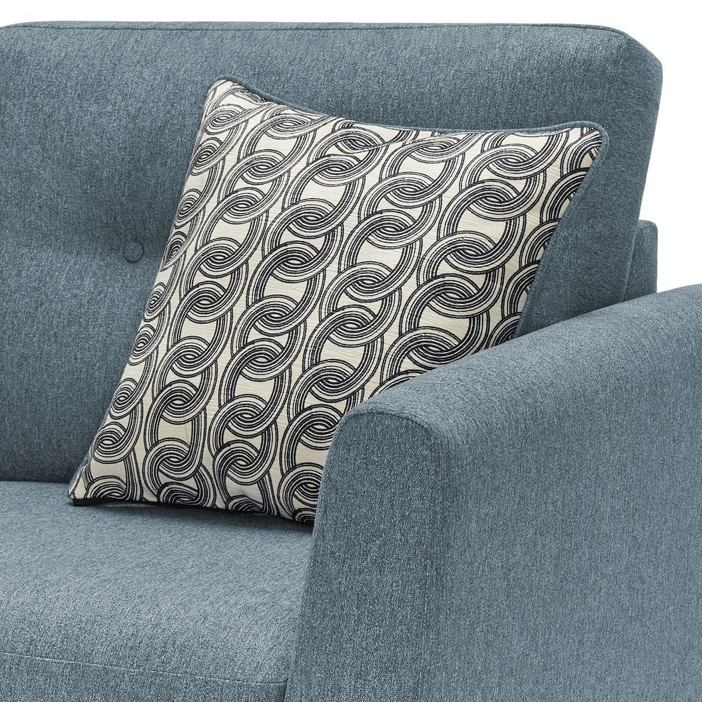 Evie Armchair in Rosa Collection Denim Fabric 8