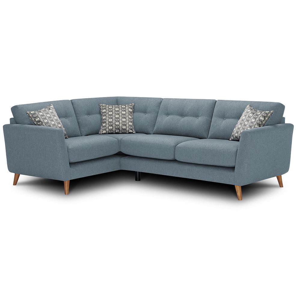 Evie Right Hand Corner Sofa in Rosa Collection Denim Fabric 1