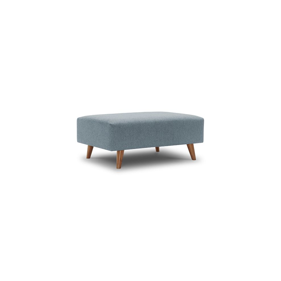 Evie Footstool in Rosa Collection Denim Fabric 1