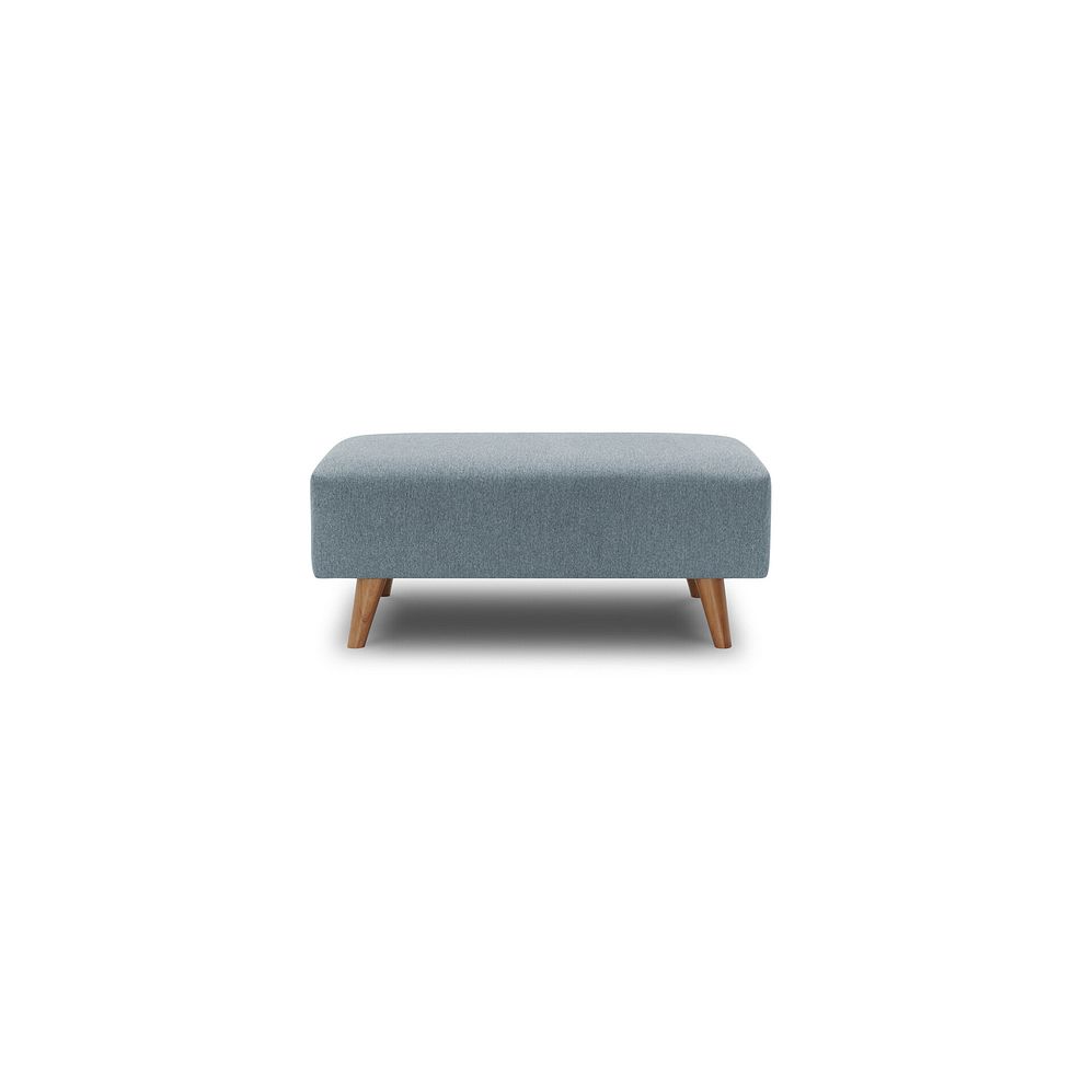 Evie Footstool in Rosa Collection Denim Fabric 2