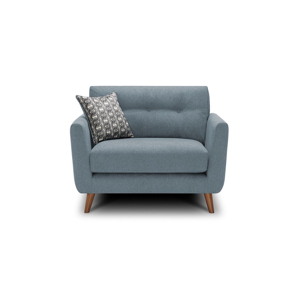 Evie Loveseat in Rosa Collection Denim Fabric 2