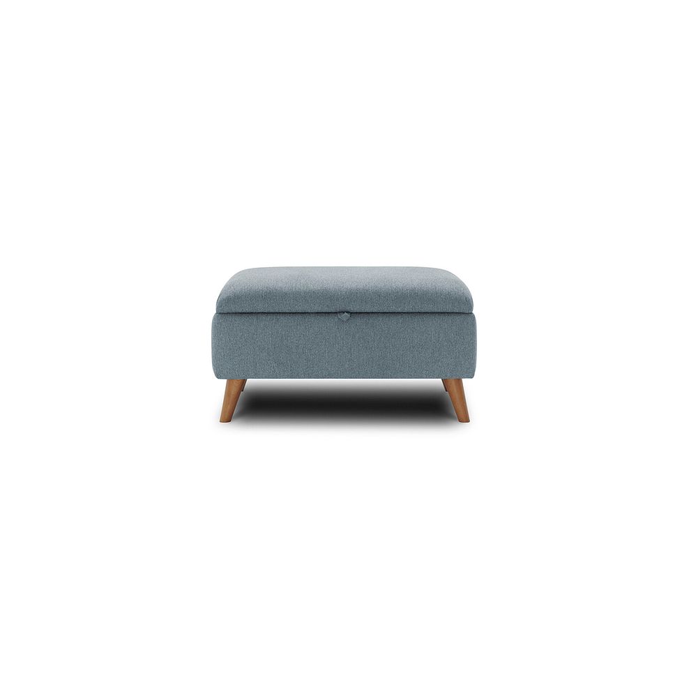 Evie Storage Footstool in Rosa Collection Denim Fabric 2