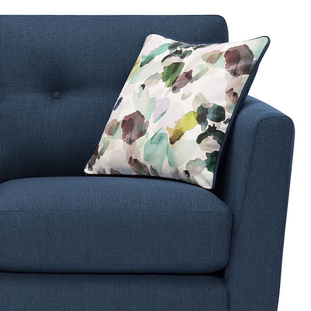 Evie Left Hand Corner Sofa in Blue Fabric 8