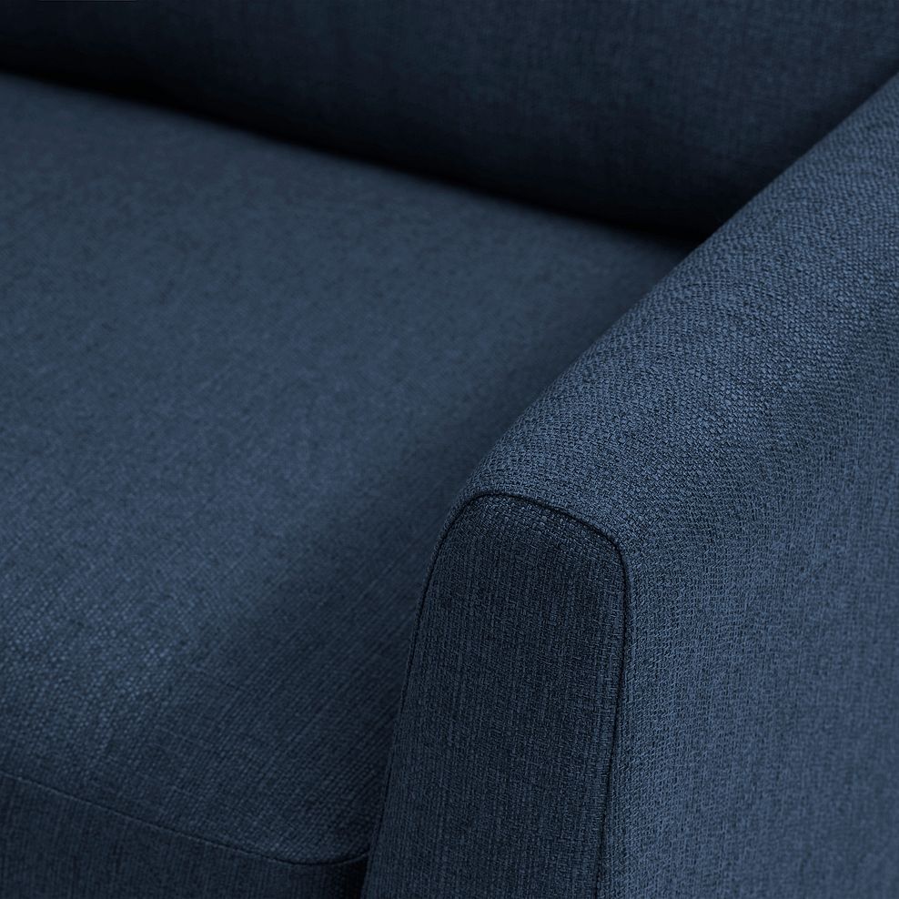 Evie Left Hand Corner Sofa in Blue Fabric 7