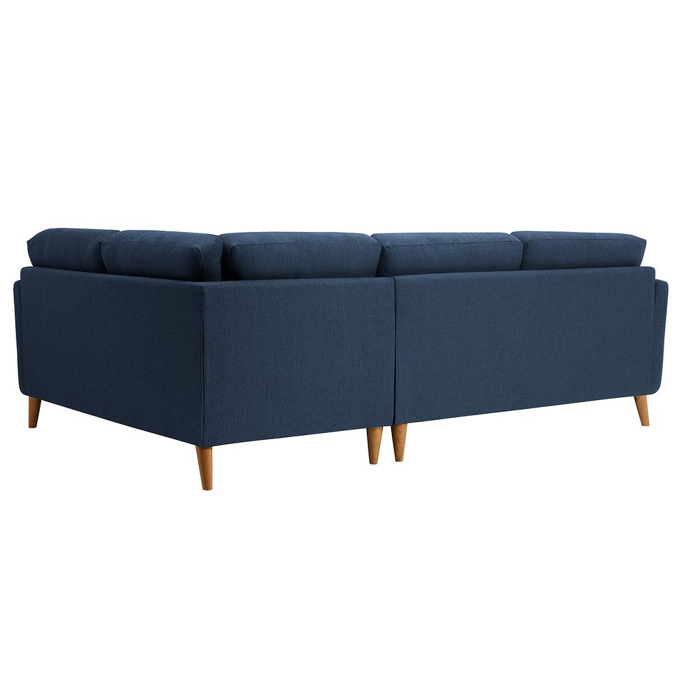Evie Left Hand Corner Sofa in Blue Fabric 3