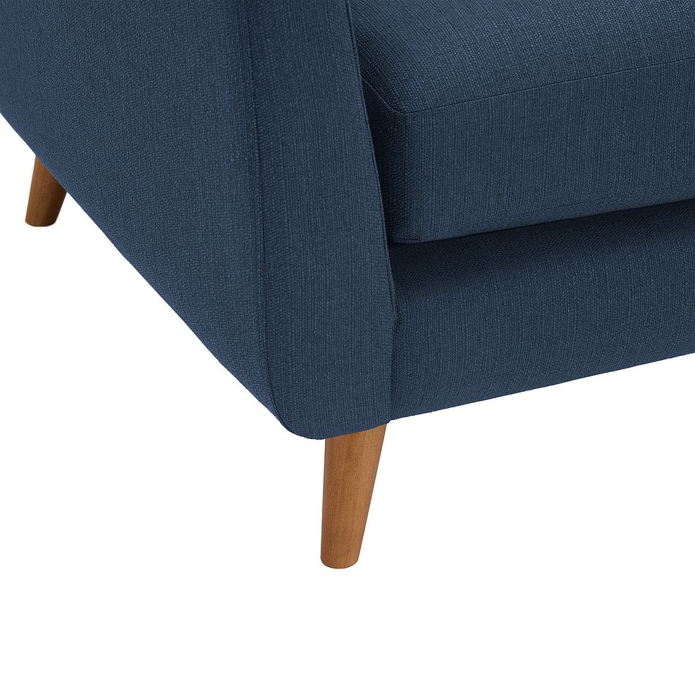 Evie Left Hand Corner Sofa in Blue Fabric 4