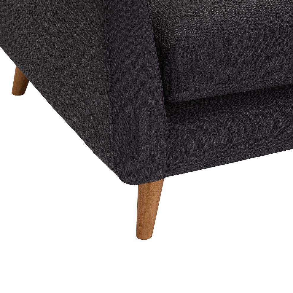 Evie Left Hand Corner Sofa in Charcoal Fabric 7