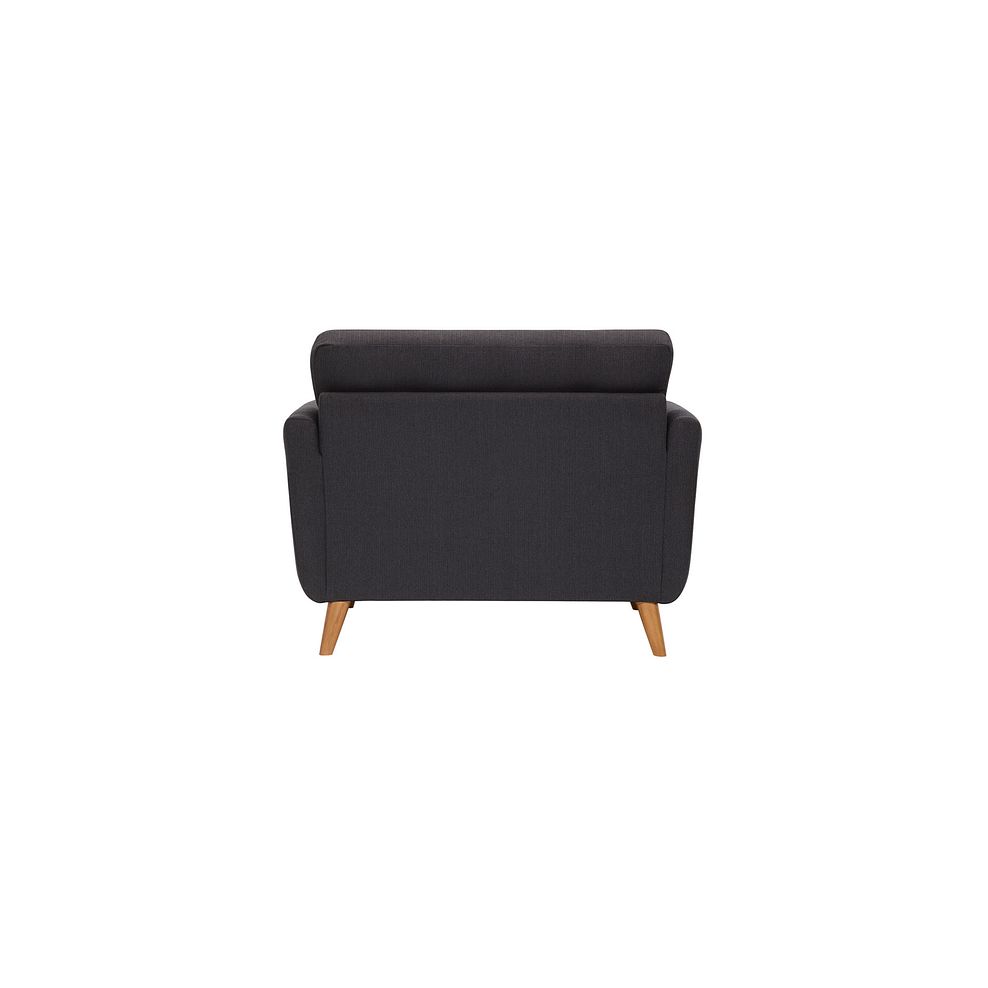 Evie Loveseat in Charcoal Fabric 4