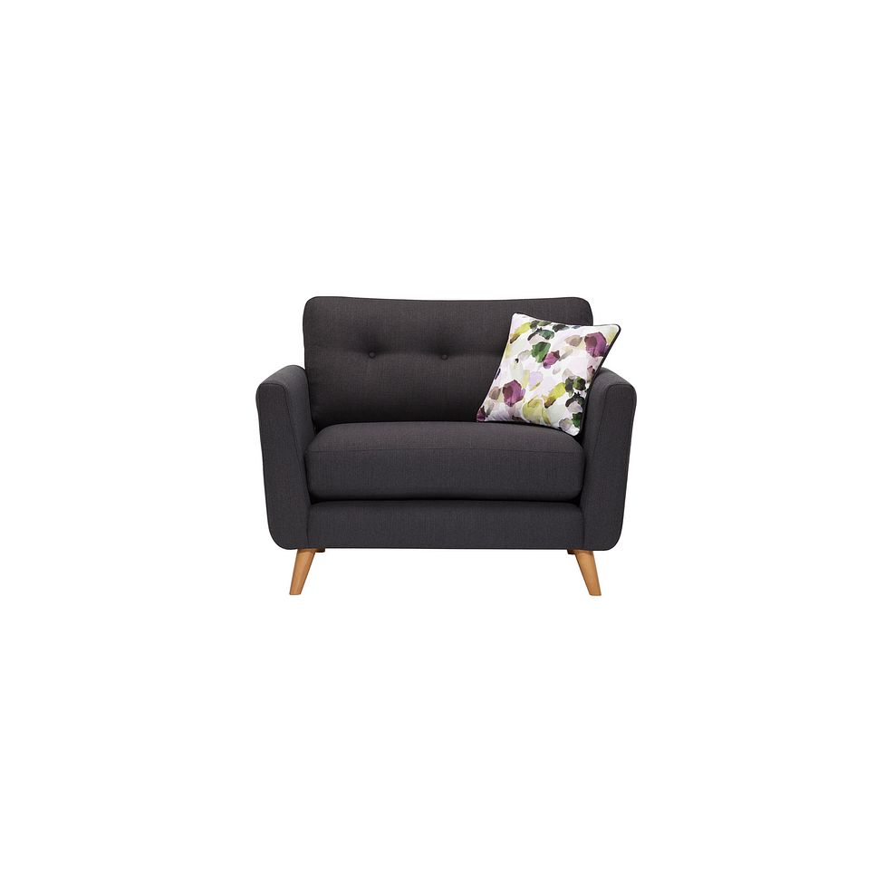 Evie Loveseat in Charcoal Fabric Thumbnail 2