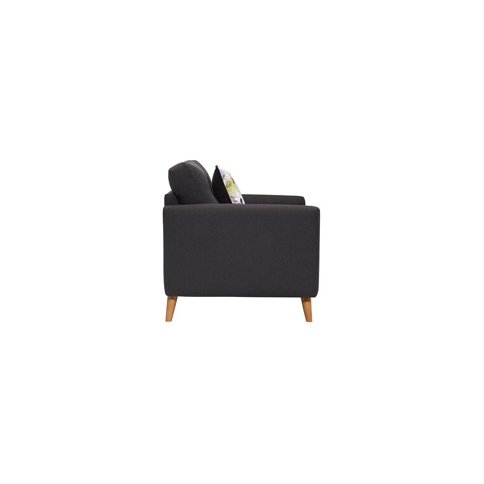 Evie Loveseat in Charcoal Fabric 3