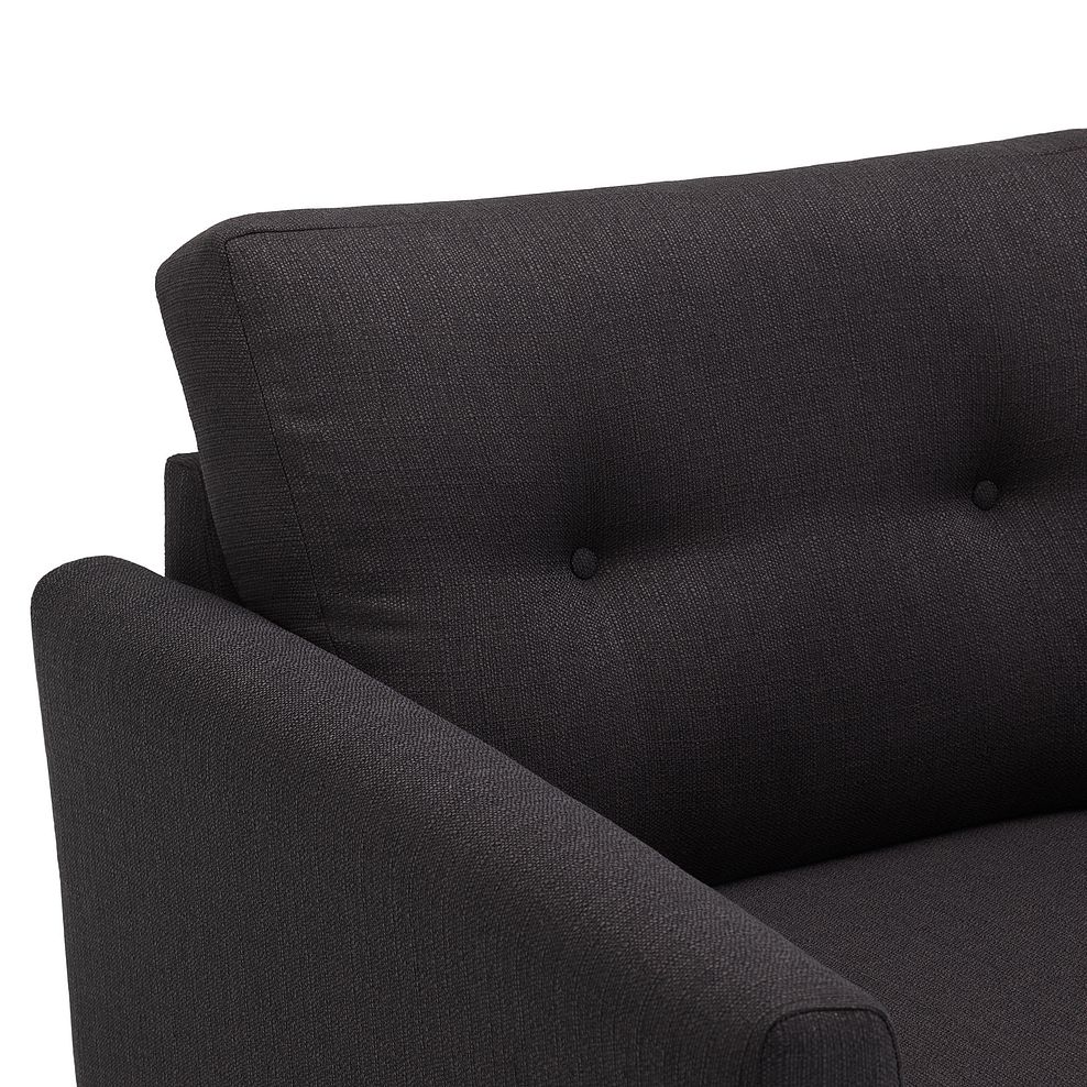 Evie Loveseat in Charcoal Fabric 7