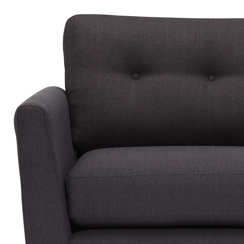Evie Loveseat in Charcoal Fabric 6