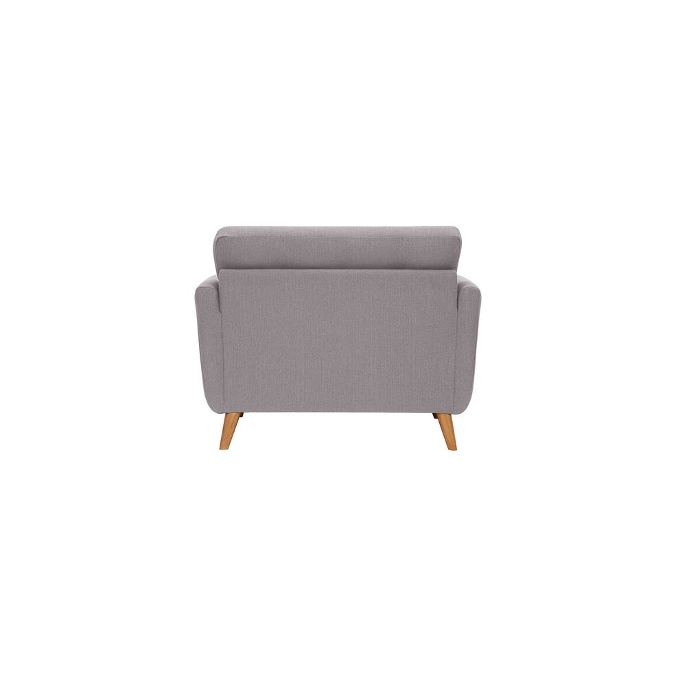 Evie Loveseat in Silver Fabric 3