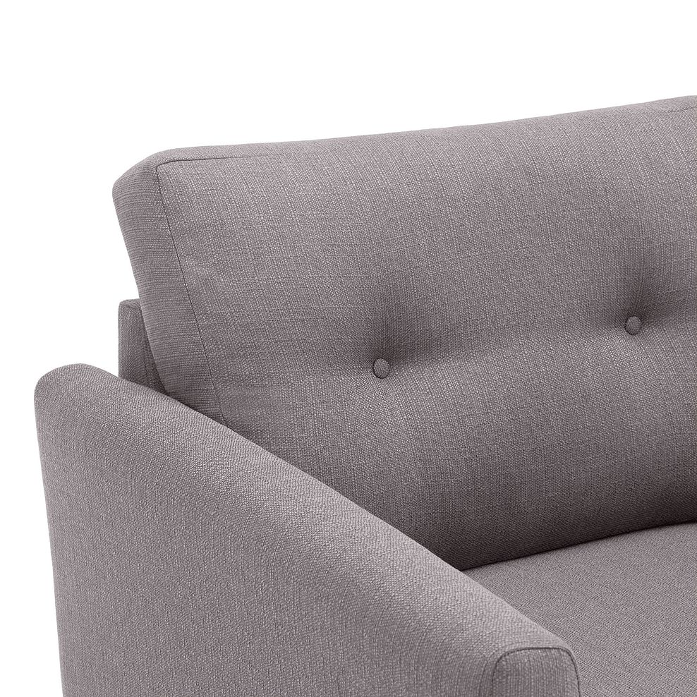 Evie Loveseat in Silver Fabric 7