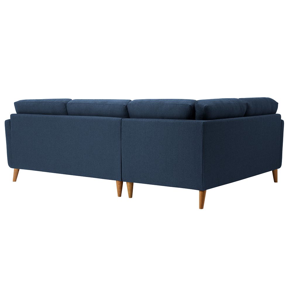 Evie Right Hand Corner Sofa in Blue Fabric 2