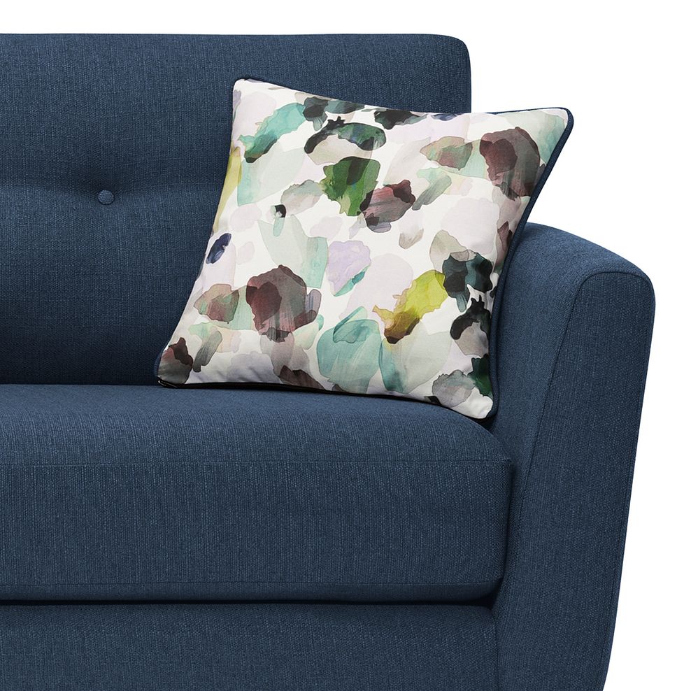 Evie Right Hand Corner Sofa in Blue Fabric 7