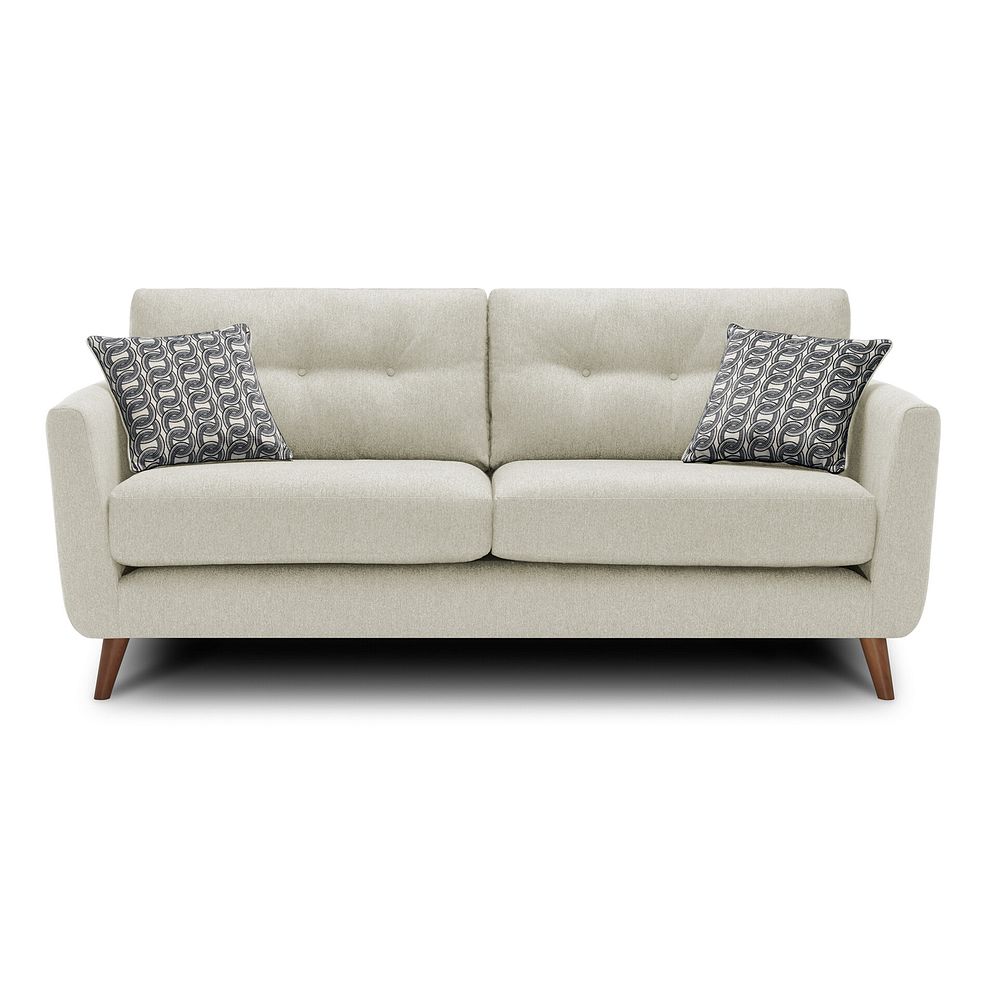 Evie 3 Seater Sofa in Rosa Collection Sand Fabric Thumbnail 2