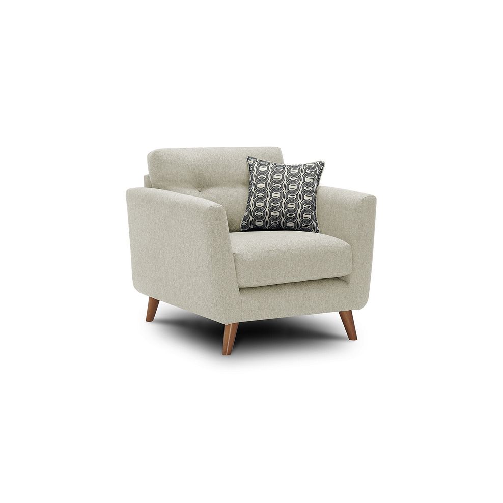 Evie Armchair in Rosa Collection Sand Fabric 1