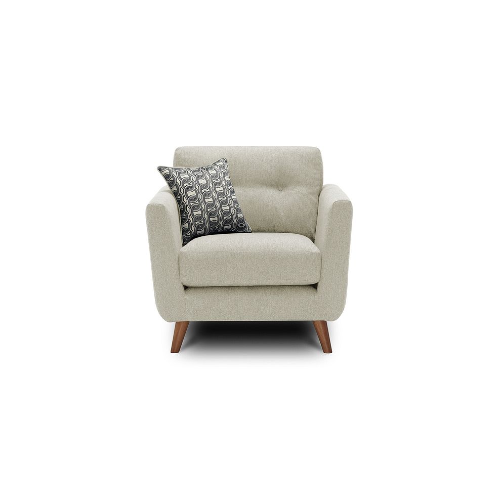Evie Armchair in Rosa Collection Sand Fabric 2