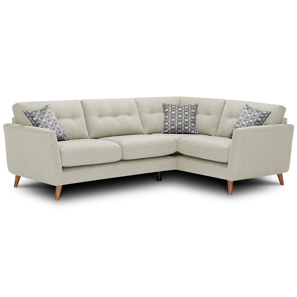 Evie Left Hand Corner Sofa in Rosa Collection Sand Fabric 1