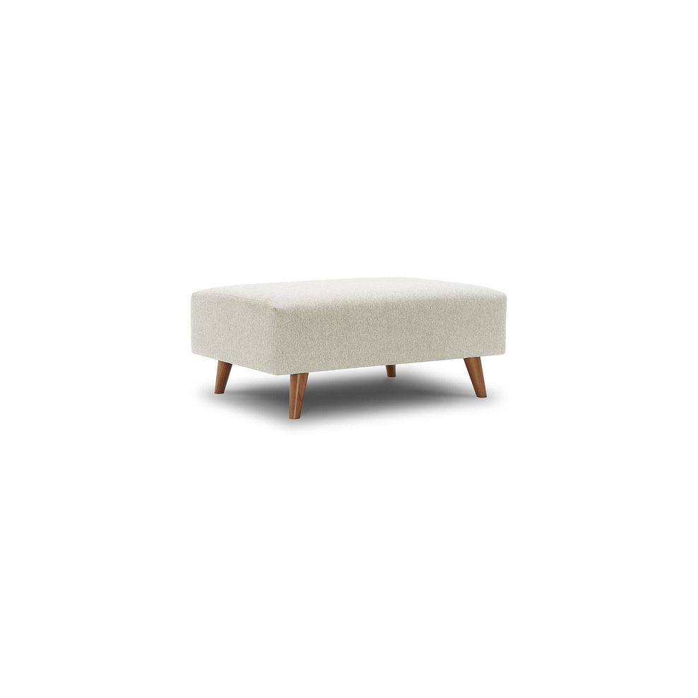 Evie Footstool in Rosa Collection Sand Fabric 1