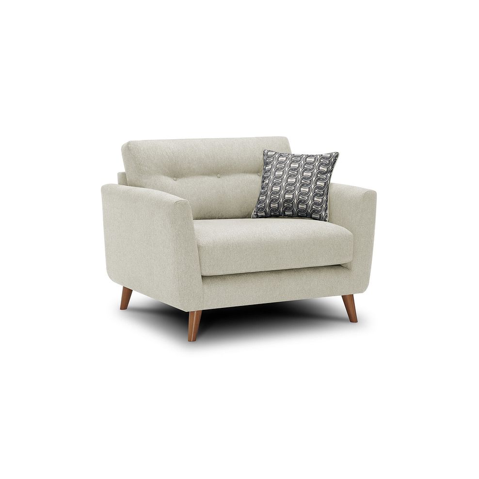Evie Loveseat in Rosa Collection Sand Fabric 1