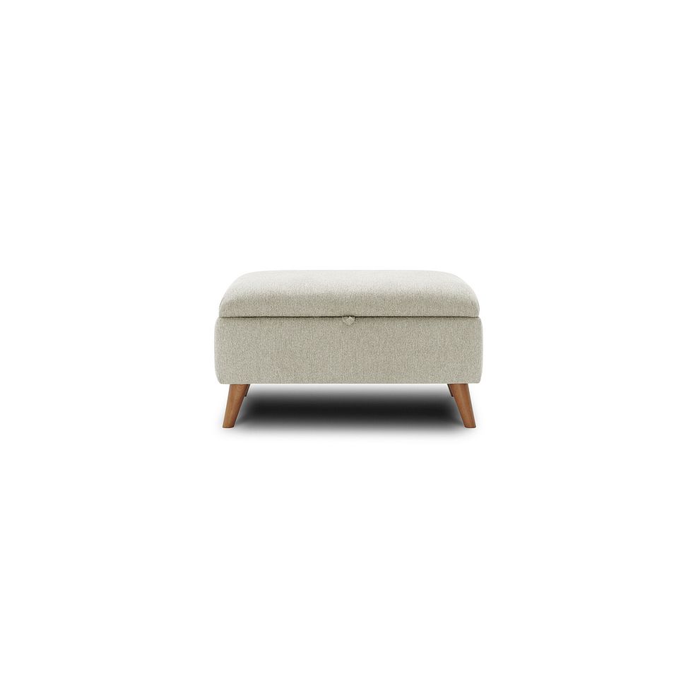 Evie Storage Footstool in Rosa Collection Sand Fabric Thumbnail 2