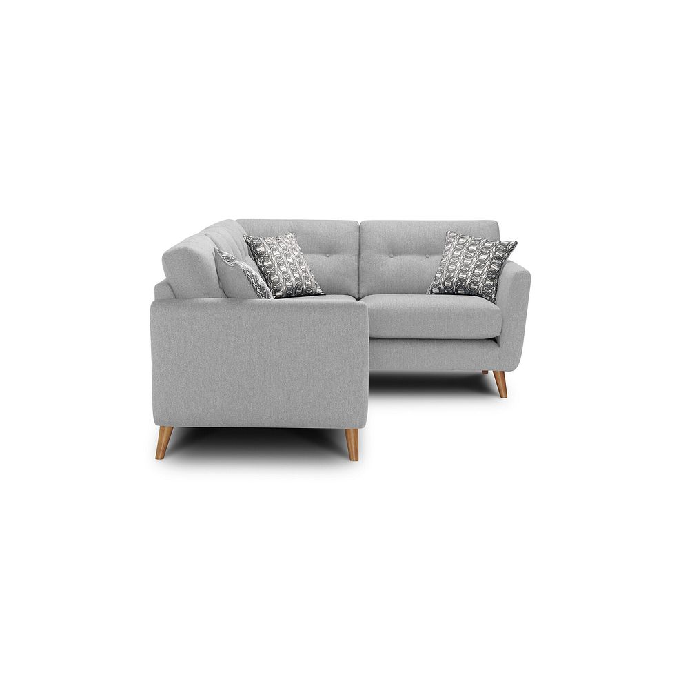 Evie Left Hand Corner Sofa in Rosa Collection Silver Fabric 2