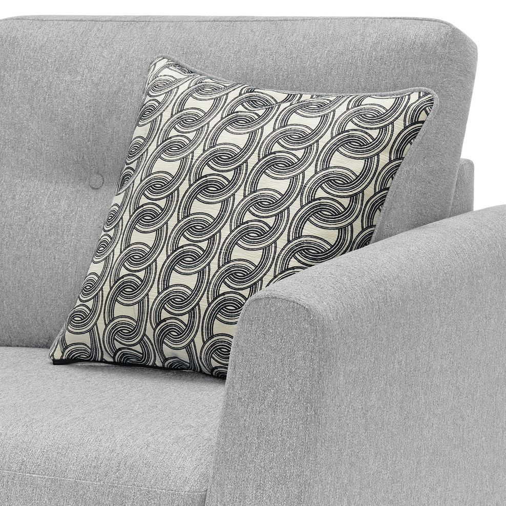 Evie Right Hand Corner Sofa in Rosa Collection Silver Fabric 7