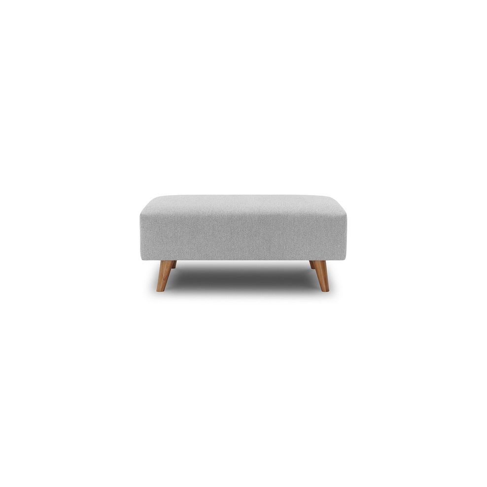 Evie Footstool in Rosa Collection Silver Fabric Thumbnail 2