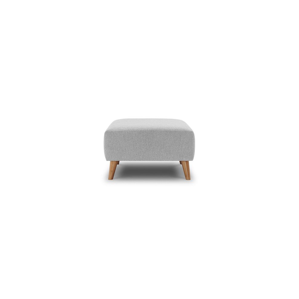 Evie Footstool in Rosa Collection Silver Fabric 3