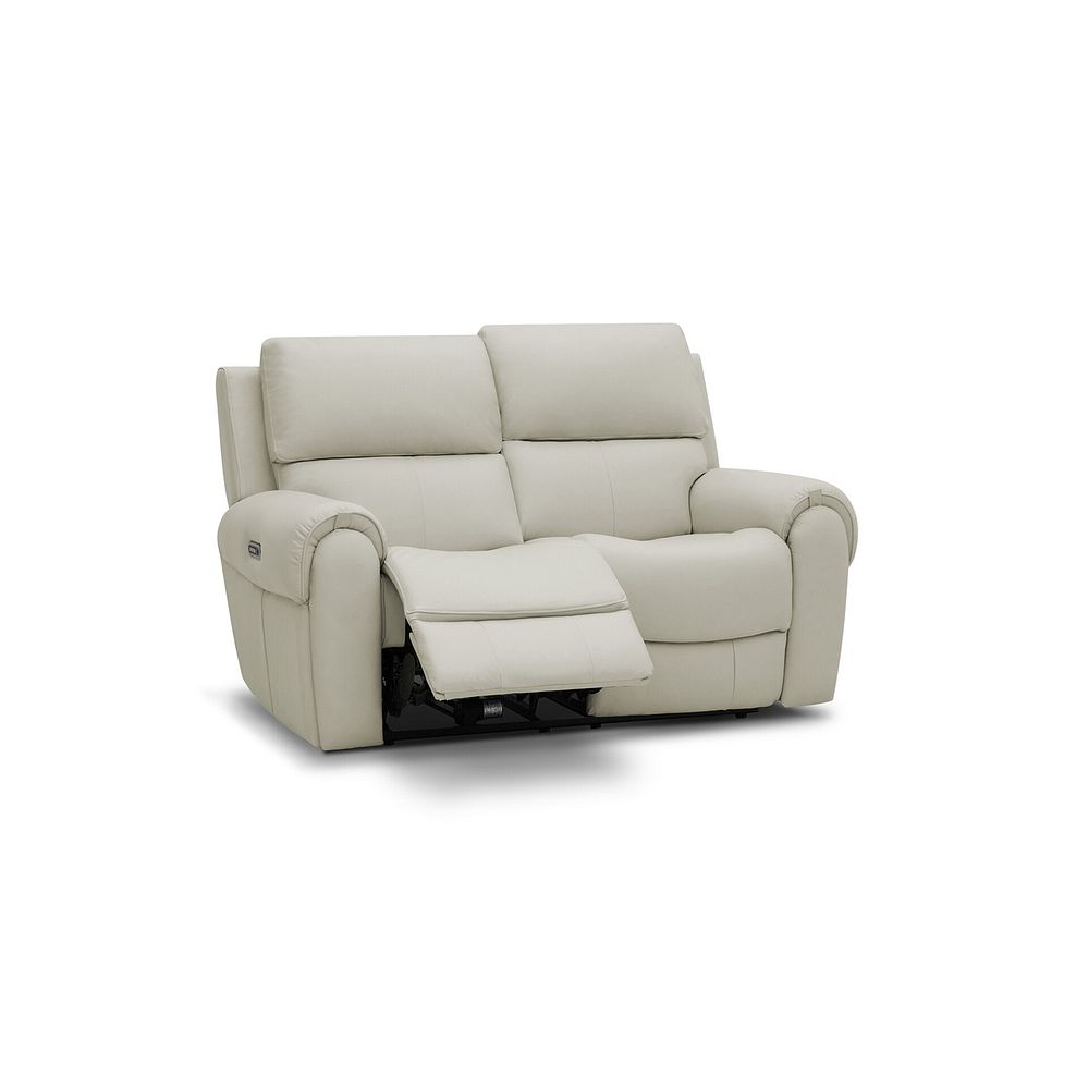 Ezra 2 Seater Electric Recliner in Bone China Leather 2