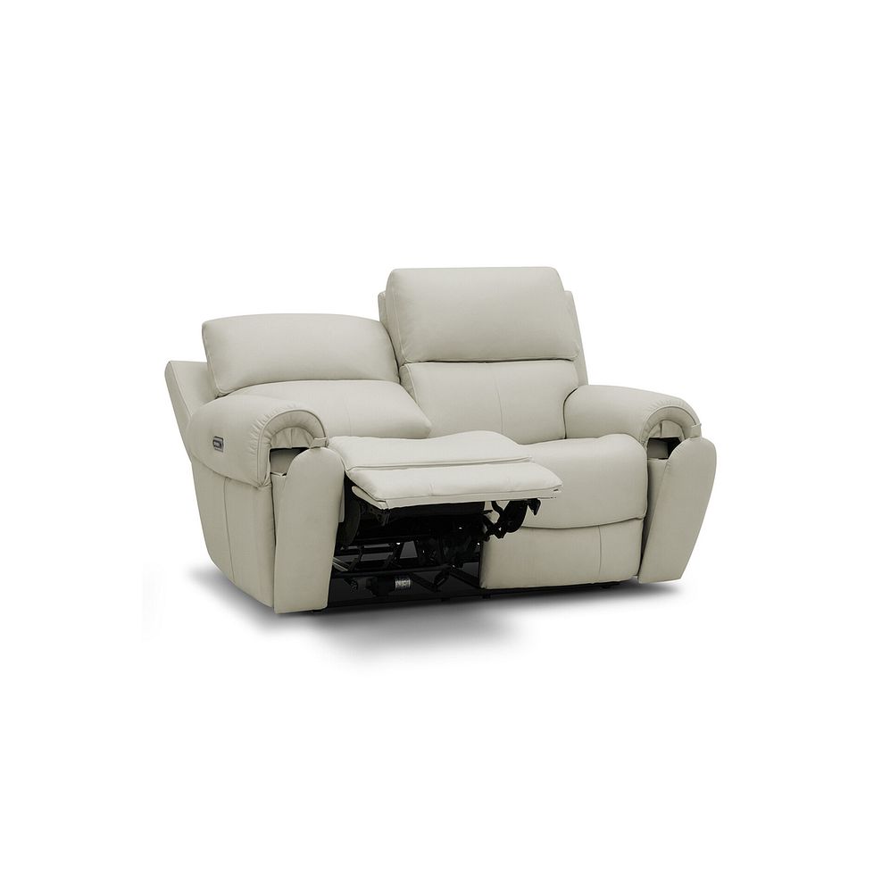 Ezra 2 Seater Electric Recliner in Bone China Leather 3